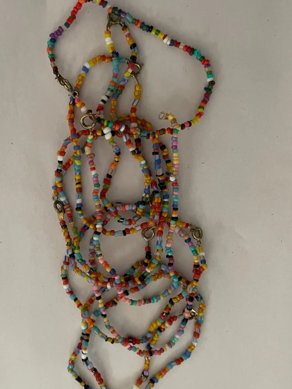 Multi-Color Seed Bead Bracelet - Vibrant Rainbow Style